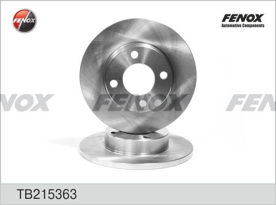 Fenox TB215363 Unventilated front brake disc TB215363