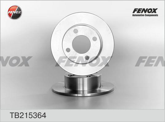 Fenox TB215364 Rear brake disc, non-ventilated TB215364
