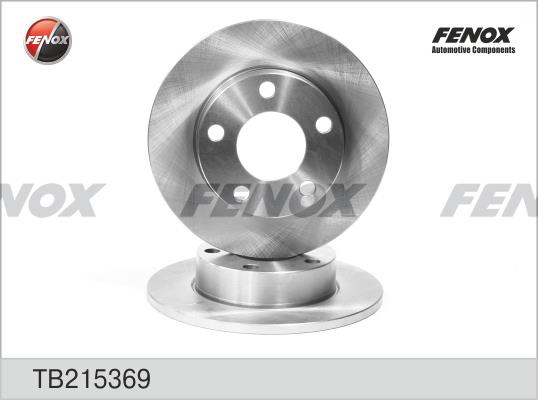 Fenox TB215369 Rear brake disc, non-ventilated TB215369