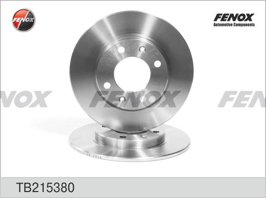 Fenox TB215380 Rear brake disc, non-ventilated TB215380