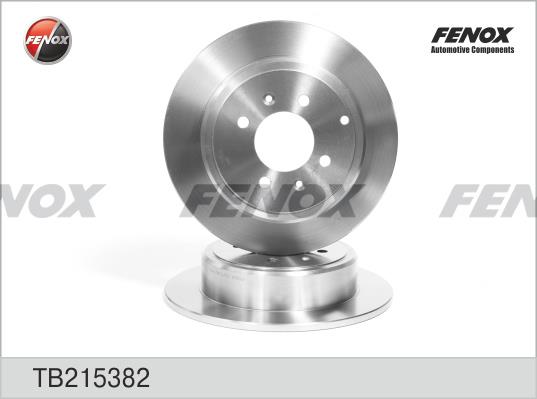 Fenox TB215382 Rear brake disc, non-ventilated TB215382