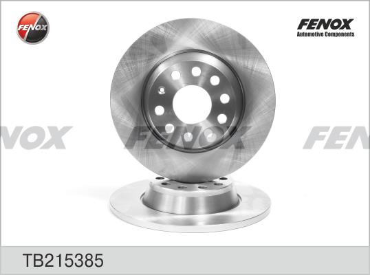 Fenox TB215385 Rear brake disc, non-ventilated TB215385