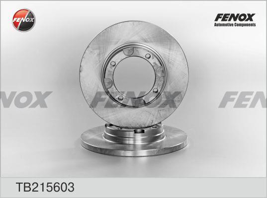 Fenox TB215603 Unventilated front brake disc TB215603