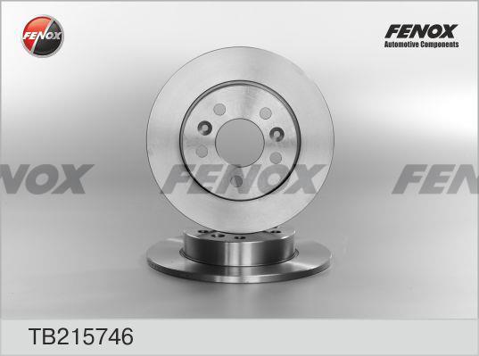 Fenox TB215746 Rear brake disc, non-ventilated TB215746