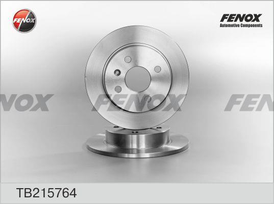 Fenox TB215764 Rear brake disc, non-ventilated TB215764