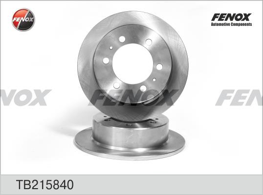 Fenox TB215840 Rear brake disc, non-ventilated TB215840