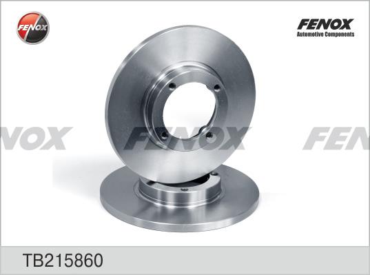 Fenox TB215860 Unventilated front brake disc TB215860