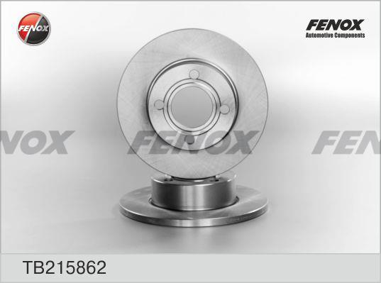 Fenox TB215862 Unventilated front brake disc TB215862