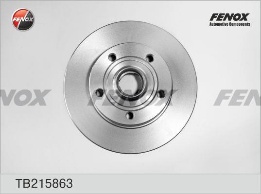Fenox TB215863 Rear brake disc, non-ventilated TB215863