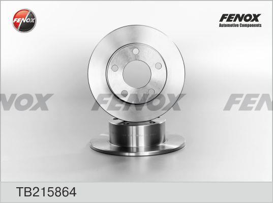 Fenox TB215864 Rear brake disc, non-ventilated TB215864