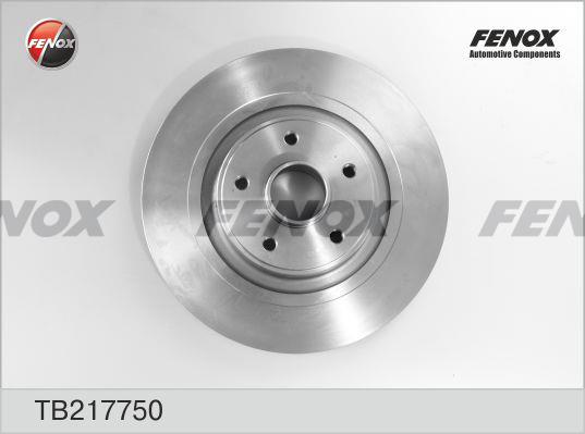 Fenox TB217750 Rear brake disc, non-ventilated TB217750