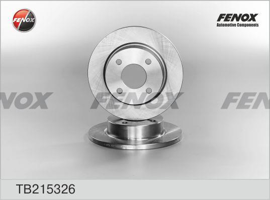 Fenox TB215326 Unventilated front brake disc TB215326