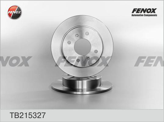 Fenox TB215327 Rear brake disc, non-ventilated TB215327