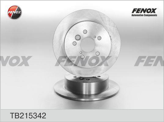 Fenox TB215342 Rear brake disc, non-ventilated TB215342
