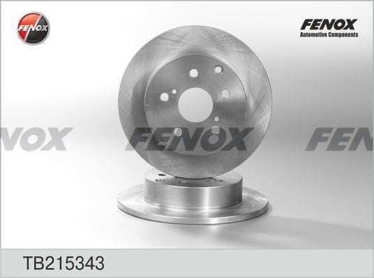 Fenox TB215343 Rear brake disc, non-ventilated TB215343
