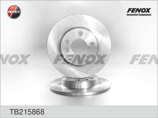 Fenox TB215868 Rear brake disc, non-ventilated TB215868