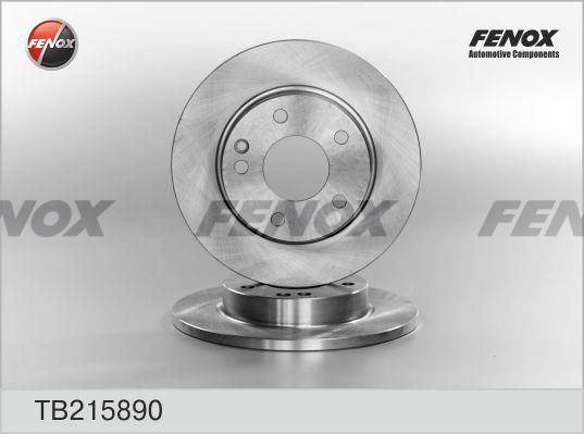 Fenox TB215890 Unventilated front brake disc TB215890