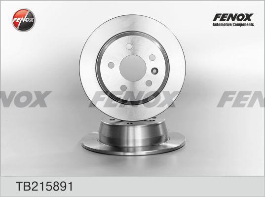 Fenox TB215891 Rear brake disc, non-ventilated TB215891