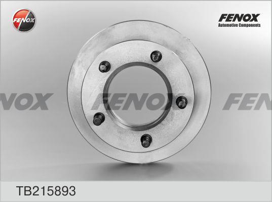 Fenox TB215893 Unventilated front brake disc TB215893