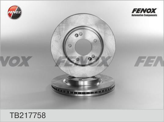 Fenox TB217758 Front brake disc ventilated TB217758