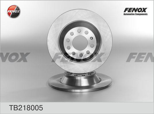 Fenox TB218005 Rear brake disc, non-ventilated TB218005