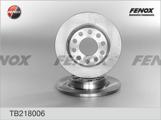 Fenox TB218006 Rear brake disc, non-ventilated TB218006