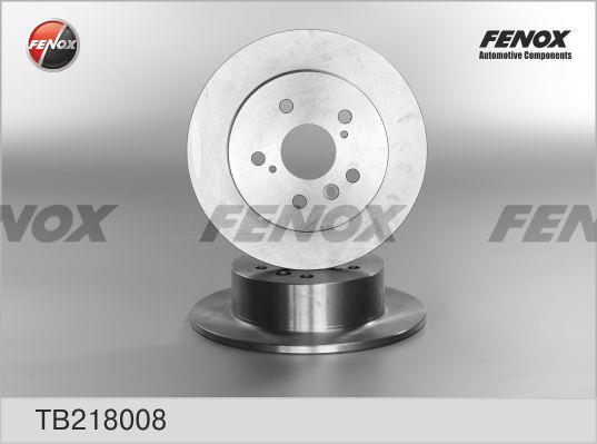 Fenox TB218008 Rear brake disc, non-ventilated TB218008