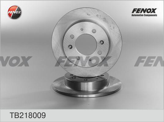 Fenox TB218009 Rear brake disc, non-ventilated TB218009