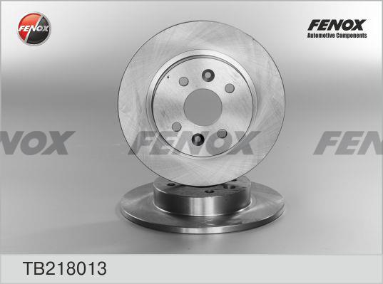 Fenox TB218013 Rear brake disc, non-ventilated TB218013