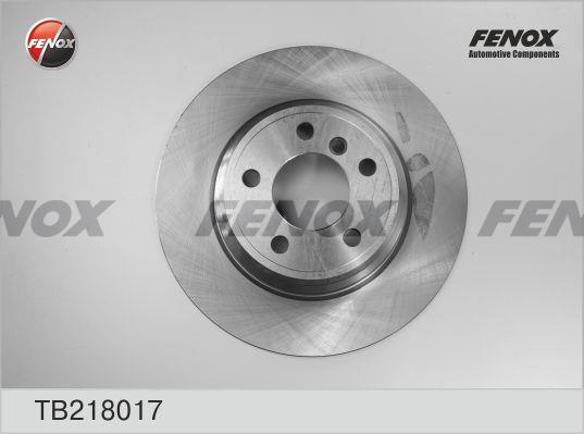 Fenox TB218017 Rear brake disc, non-ventilated TB218017