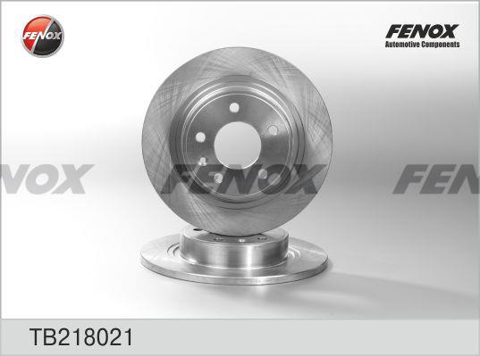 Fenox TB218021 Rear brake disc, non-ventilated TB218021