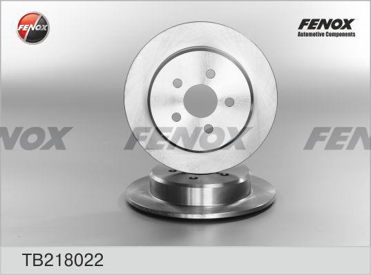 Fenox TB218022 Rear brake disc, non-ventilated TB218022