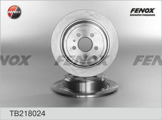 Fenox TB218024 Rear brake disc, non-ventilated TB218024