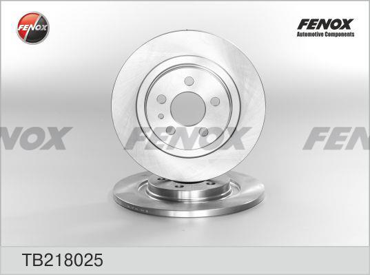 Fenox TB218025 Rear brake disc, non-ventilated TB218025