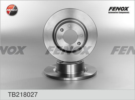 Fenox TB218027 Rear brake disc, non-ventilated TB218027