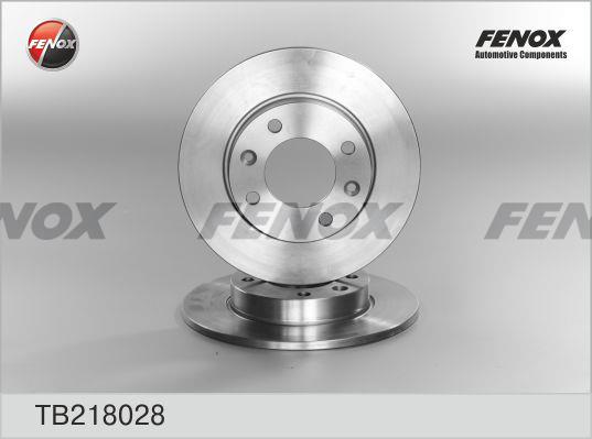 Fenox TB218028 Rear brake disc, non-ventilated TB218028