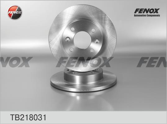Fenox TB218031 Unventilated front brake disc TB218031