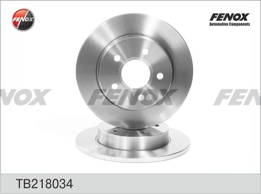 Fenox TB218034 Rear brake disc, non-ventilated TB218034