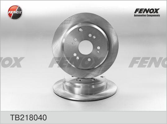Fenox TB218040 Rear brake disc, non-ventilated TB218040