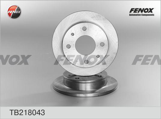 Fenox TB218043 Unventilated front brake disc TB218043