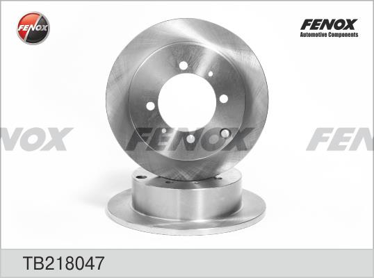 Fenox TB218047 Rear brake disc, non-ventilated TB218047