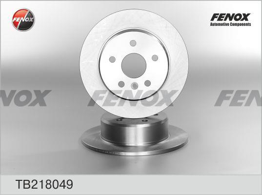 Fenox TB218049 Rear brake disc, non-ventilated TB218049