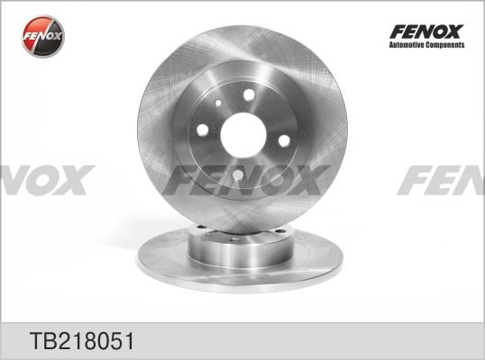 Fenox TB218051 Rear brake disc, non-ventilated TB218051