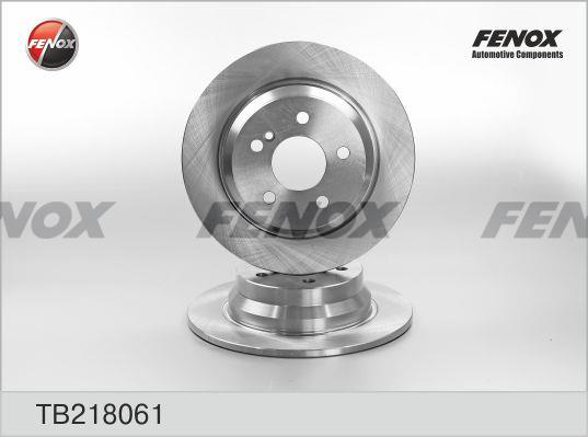Fenox TB218061 Rear brake disc, non-ventilated TB218061