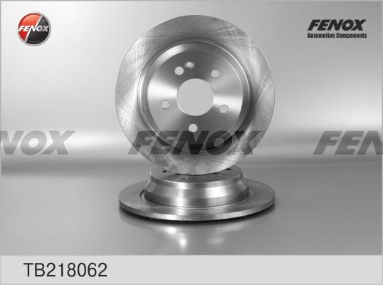 Fenox TB218062 Rear brake disc, non-ventilated TB218062