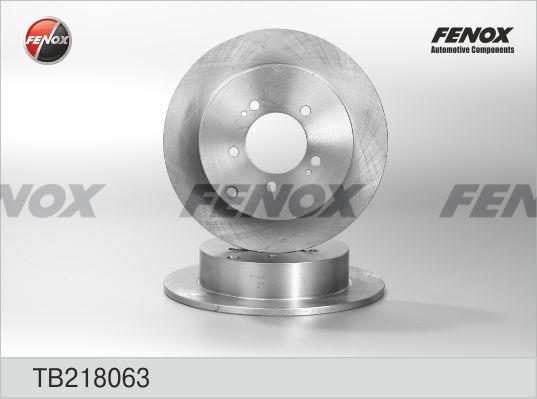 Fenox TB218063 Rear brake disc, non-ventilated TB218063