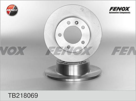Fenox TB218069 Rear brake disc, non-ventilated TB218069