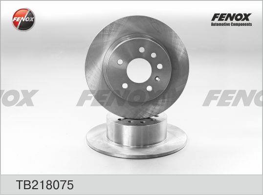 Fenox TB218075 Rear brake disc, non-ventilated TB218075