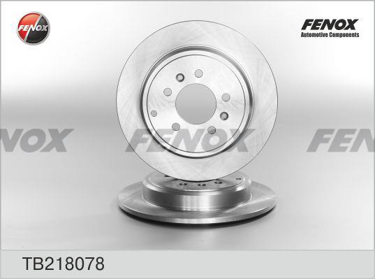 Fenox TB218078 Rear brake disc, non-ventilated TB218078