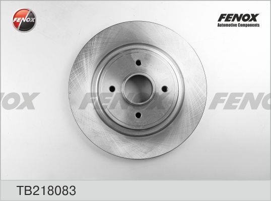 Fenox TB218083 Rear brake disc, non-ventilated TB218083